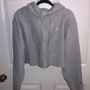 Champion cropped hooded sweatshirt